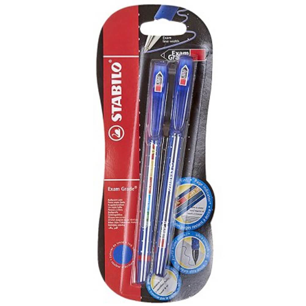 Pix fara mecanism Stabilo Exam Grade, G, 0.4 mm, 2 bucati/blister, albastru Pix fara mecanism Stabilo Exam Grade, G, 0.4 mm, 2 bucati/blister, albastru
